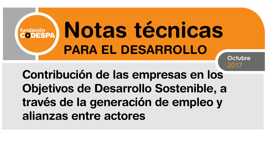 Contribución de las empresas en los Objetivos de Desarrollo Sostenible, a través de la generación de empleo y alianzas entre actores