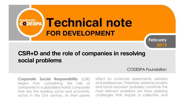 CSR+D and the role of companies in resolving social problems