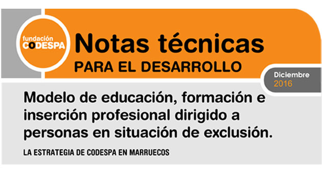 Modelo de educación, formación e inserción profesional dirigido a personas en situación de exclusión