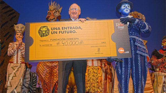 Stage Entertainment dona 40.000 € a nuestros proyectos en África