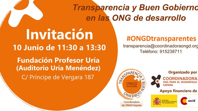 Jornada “Rindiendo cuentas: Transparencia y Buen Gobierno en las ONGD”